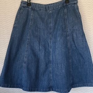 LL Bean Classic fit denim skirt